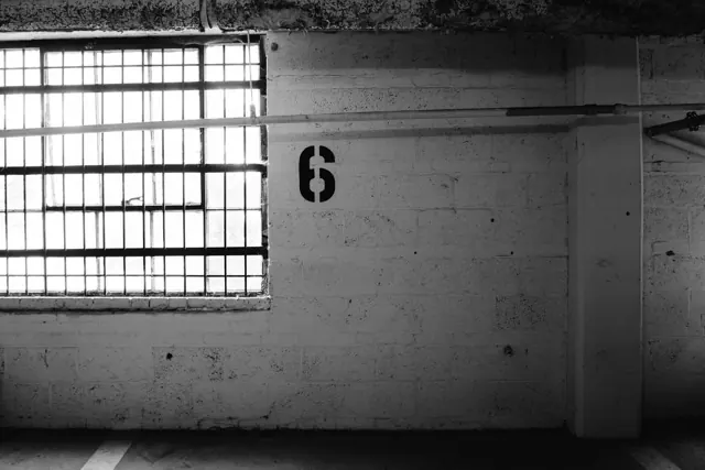 Concrete wall with a large window