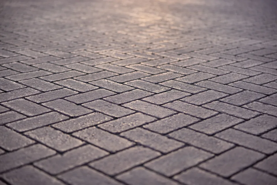 Herringbone concrete pavers